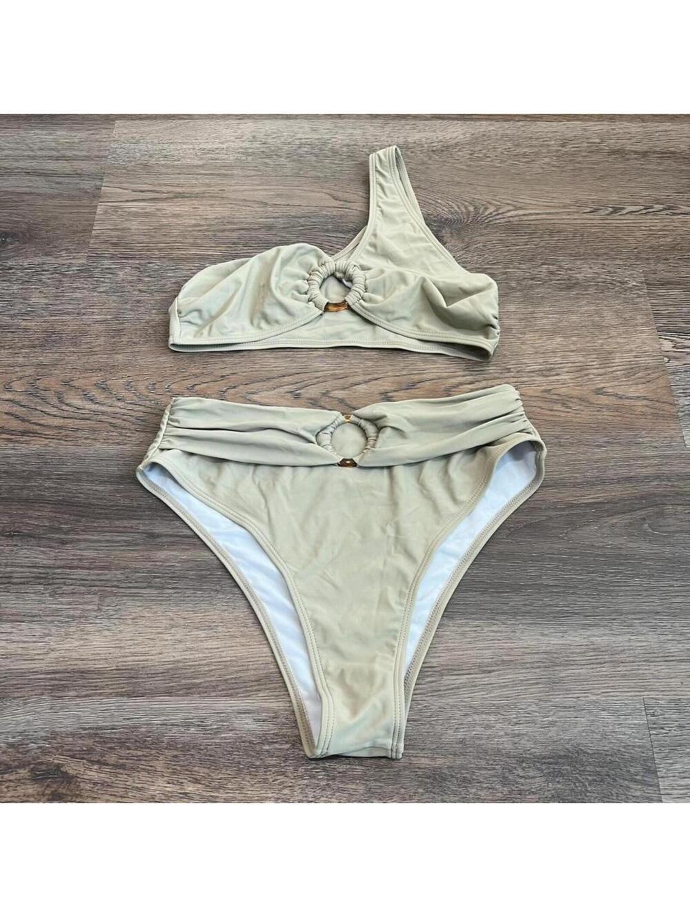 Women's Green and Khaki Bikinis-and-tankini-set